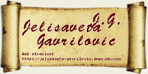 Jelisaveta Gavrilović vizit kartica